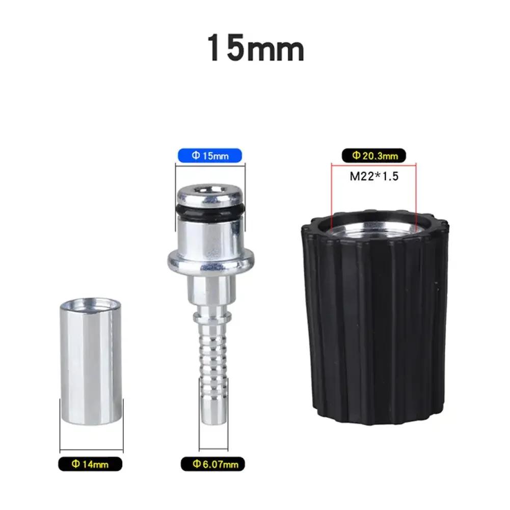 Hochdruckreiniger Schlauchanschlüsse Hochdruckreiniger Schlauch Einsteckanschlüsse Drehverbinder D14 D15mm Überwurfmutter M22 M14 Anschlussverbinder