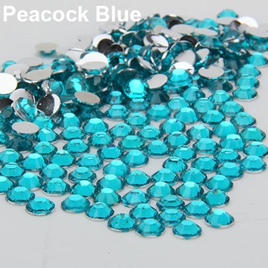 2000 Stück Harz-Strasssteine ​​mit flacher Rückseite zum Selbermachen, für Handyhüllen, Nagelaufkleber, 2/3/4/5 mm 5mm cyanblau