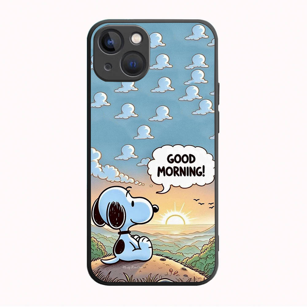 B-87 Super Snoopy Schwarze Hülle für Samsung S24 S23 S22 S21 S20 FE S10 Lite Ultra S7 S8 S9 Plus A05S A11 A12 A13 A15 A22 A24 A25 A32 A52 A71 5G Samsung S9 Plus büffelleder