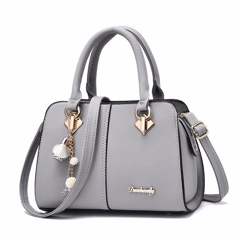 SCIONE Frauen Tasche Neue Stil Einzelnen Schulter Weibliche Tasche Mode Pu Weibliche Tasche Damen Handtasche 28cm*11cm*32cm grau