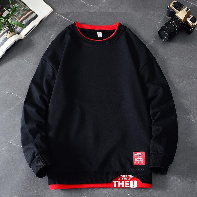 8XL Große Größen Mode Pullover Herren Herbst und Winter Pullover Herren Plus Size Tops Paare tragen Sport lose Pullover 8XL schwarz