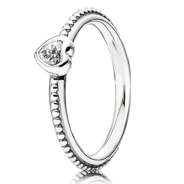Authentischer 925 Sterling Silber Ring Rosa Lila One Love Golden-Rot Synthetischer Ring mit Kristall für Frauen Geschenk Modeschmuck 5 reinfarbig