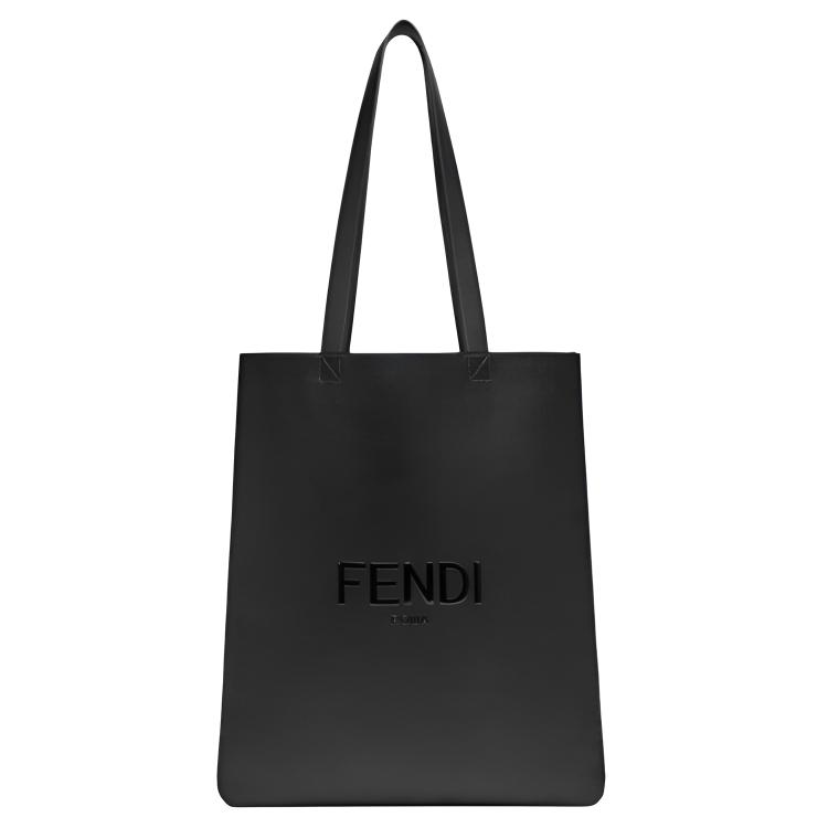 Fendi Logo Große Kapazität Umhängetasche Tote Bag Herren Umhängetasche Schwarz 7VA538-AFB3-F0QA1 Basic Set (Bag+Dust Bag)