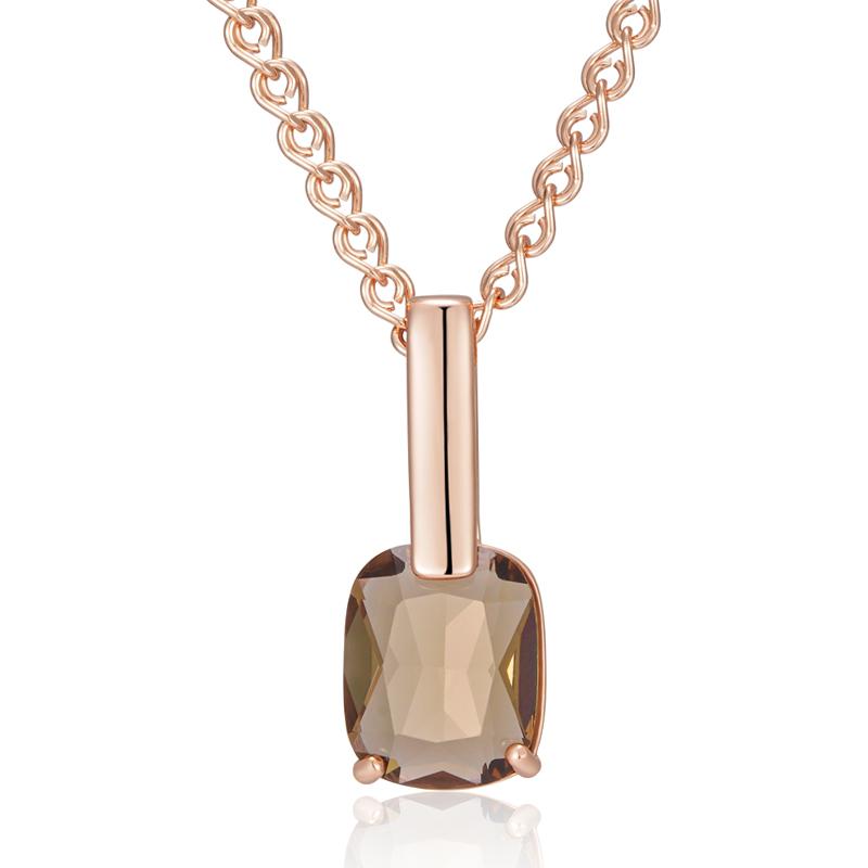 Hochwertige hellgelbe Zirkonia-Halskette für Damen, schlicht, modisch, Schmuck, Party, Hochzeit, Halskette, Zubehör gelb