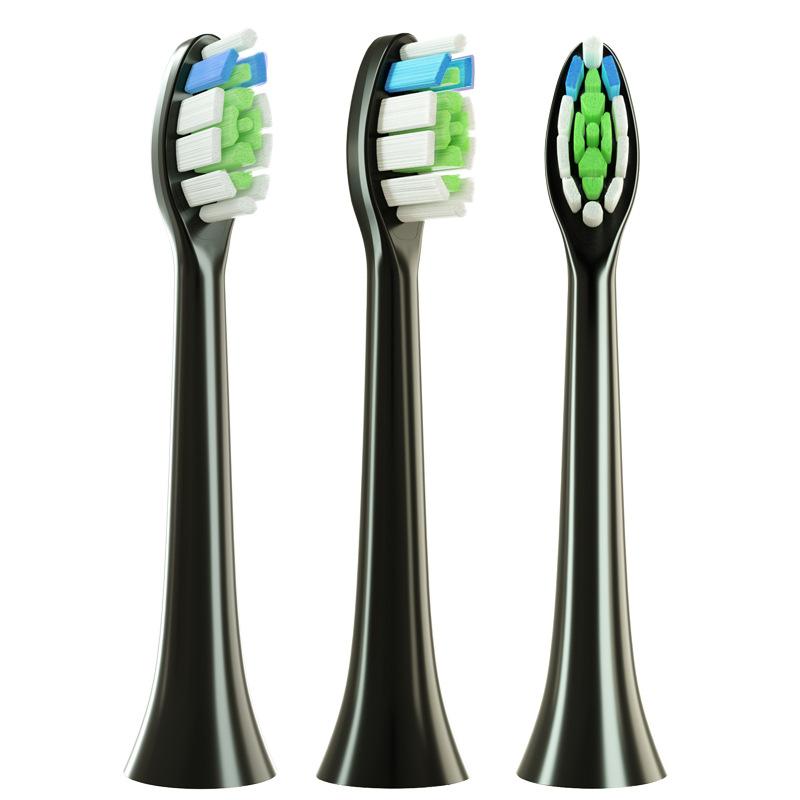 1 stück Ersatzbürstenköpfe für Philips HX6064 HX6930 HX6730 Sonic Elektrische Zahnbürste Vakuum Weiche DuPont Borstendüsen schwarz