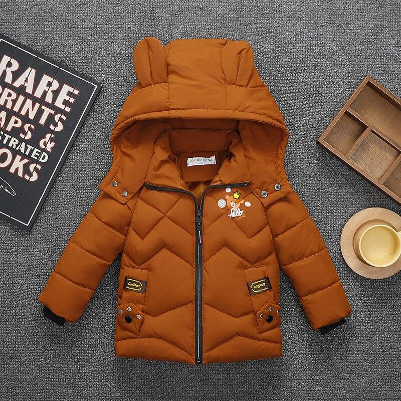 Herbst/Winter Kinder Baby Jacke Jungen Warme Jacke Verdicken Jacke Jungen Jacke L orange