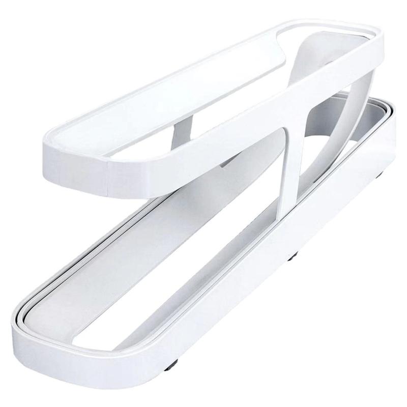 Kühlschrank Ei Roll Lagerung Rack Ei Lagerung Halter Rolldown Ei Spender Kühlschrank Lagerung Box weiß
