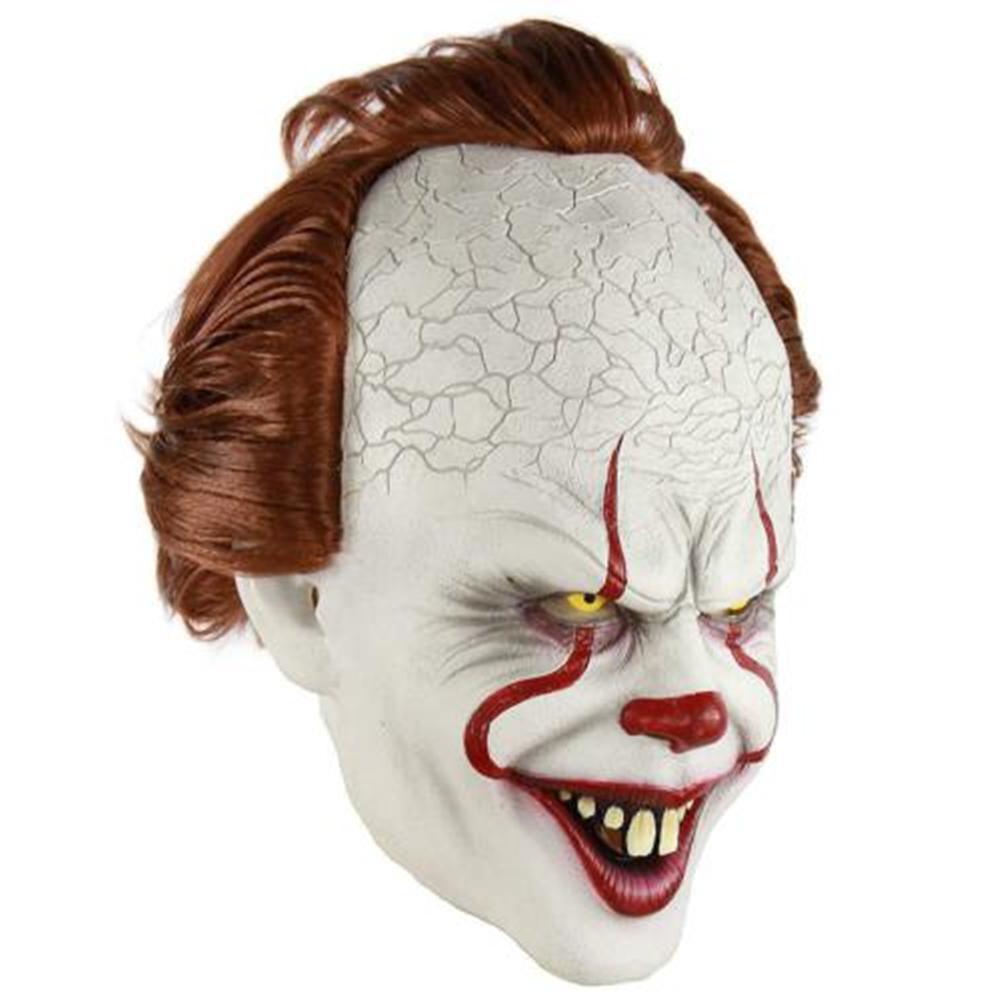Pennywise Clown Maske Stephen King's IT Halloween Cosplay Vollmaske Kostüm gray