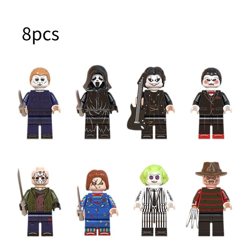 Wm6075 Halloween-Themen Gruselige Mini-Figur Verbeutelt Kinderspielzeug Bausteine Set