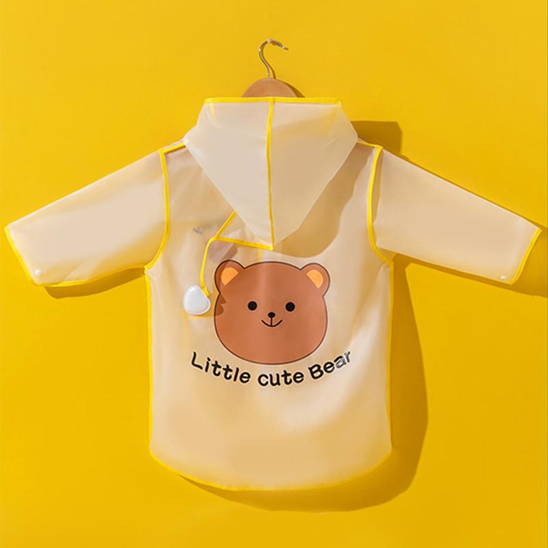 Kinder Regenmantel Kinder Regenjacke EVA Kapuzen Regenmantel Wasserdicht Winddicht für Mädchen Jungen Kleinkind M