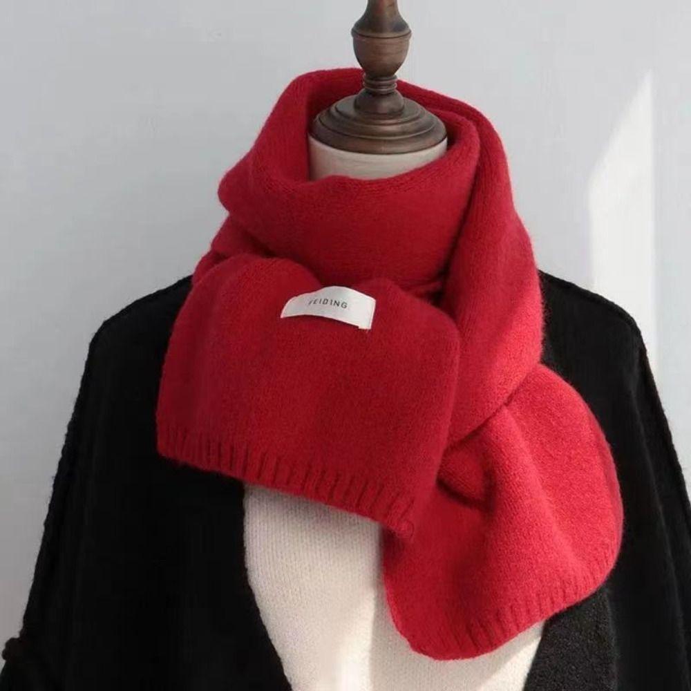 Mode Kaschmir Schal Frauen Winter Schals Und Tücher Hijab Decke Damen Dickes Halstuch Bufanda Pashmina Lange Echarpe rot