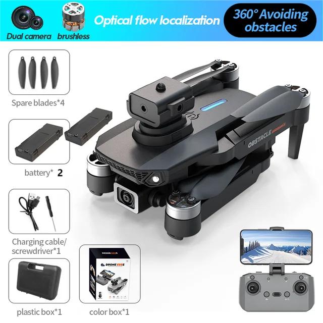 Neue verbesserte E88s Drohne 8K Dual Kamera WIFI Optischer Fluss Dual Objektiv Hindernisvermeidung auf allen Seiten Bürstenloser Motor Drohne Spielzeug Geschenke 2 battery