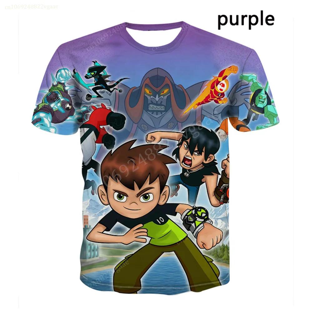 Sommer Ben Tennyson 10 T-Shirt Cartoon Jungen Mädchen T-Shirt Kinderkleidung Kinderkleidung T-Shirts Kostüm Trainingsuniform 150cm black