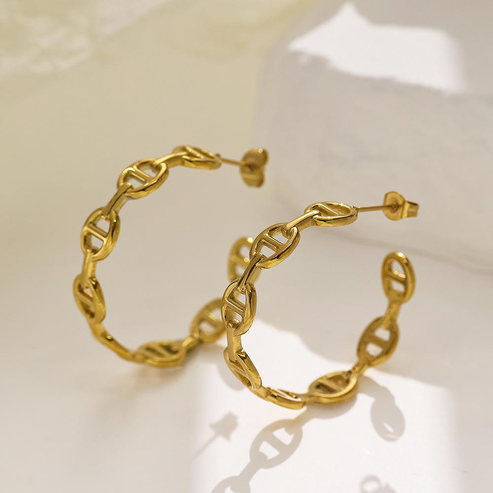 Hochwertige Ohrstecker für Damenmodische Personalisierte Schweinenase Personalisierte Ohrringe gold