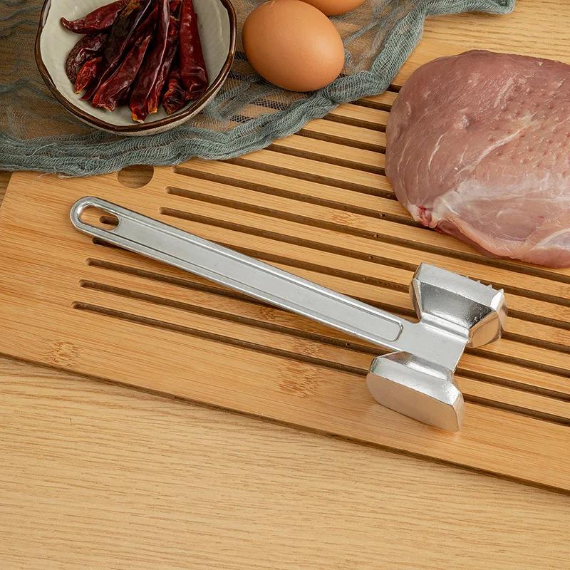 Fleischklopfer Spezialhammer für Steak Doppelseitiger karierter Rindfleischhammer Lockerer Fleischhammer Hochleistungs-Fleischplätterhammer brown