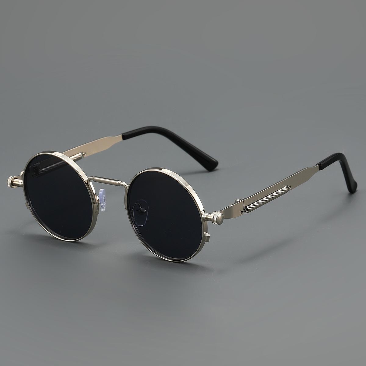 Trendige Neue Steampunk Sonnenbrille Brille mit Minus-Dioptrien für Damen Herren Vintage Rundes Gestell Outdoor Anti-UV Myopie Brille 0