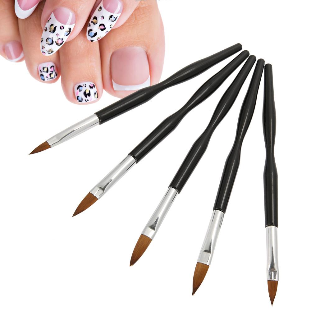 5 stücke Nail art UV Gel Polnischen Carving Zeichnung Malerei Stift Pinsel Nail art Pinsel Set Maniküre Werkzeug