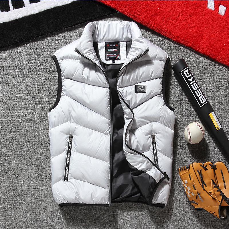 Outdoor Herren Weste Outdoor Kleidung Herren Herren Daunen Baumwolle Rote Weste Werbeweste XL grau