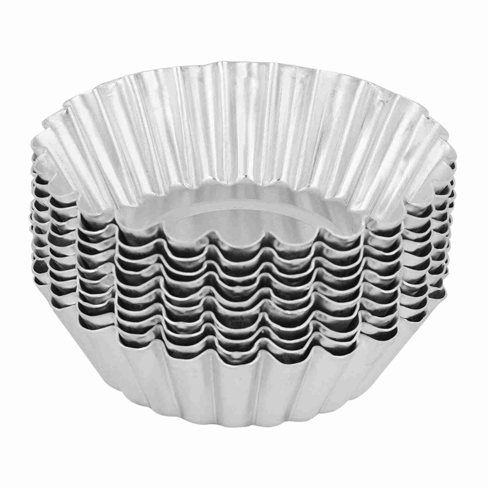 10 Stücke Aluminiumlegierung Eierkuchenform Backenwerkzeuge 70mm Backformen Form Küche Gebäck Werkzeuge L