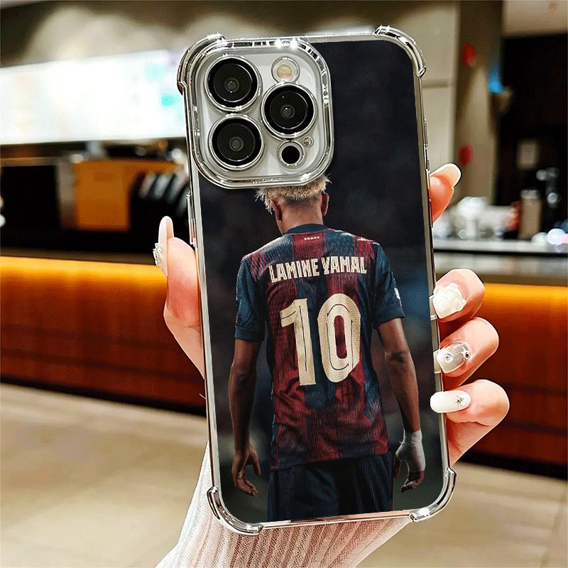 Fußballstar L-Lamine Y-Yamal Weiche Handyhülle Für iPhone 15 16 17 Air 14 Pro Max 16E Plus 13 12 Mini Galvanisiert Anti-Fall Fundas iPhone 16 Plus