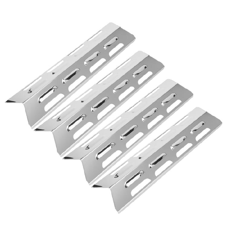 4 Stück Edelstahl Gasgrill Hitzeschutzblech Deflektor Grill Flammenlöscher 1