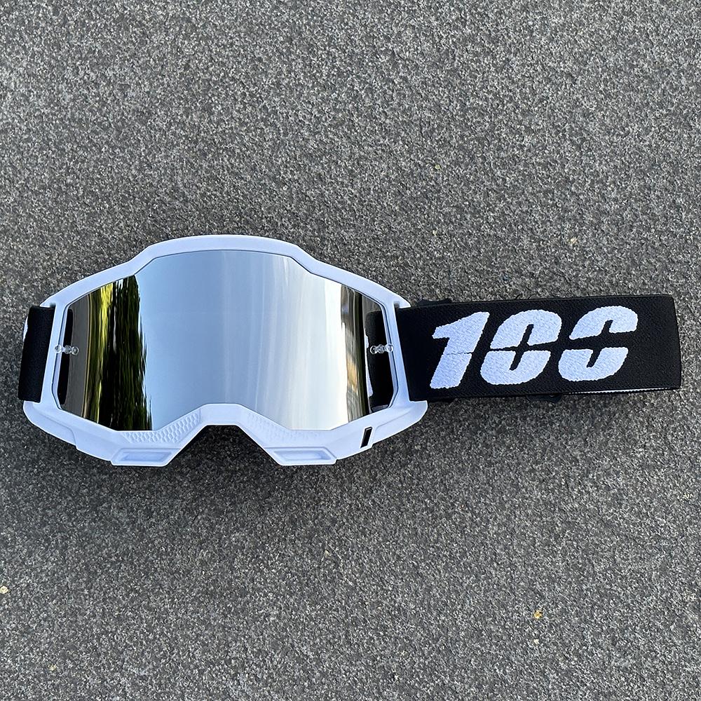 100 Motocross Brille MX Offroad Maske Helme Brille Ski Sport für Motorrad Dirtbike Brille black