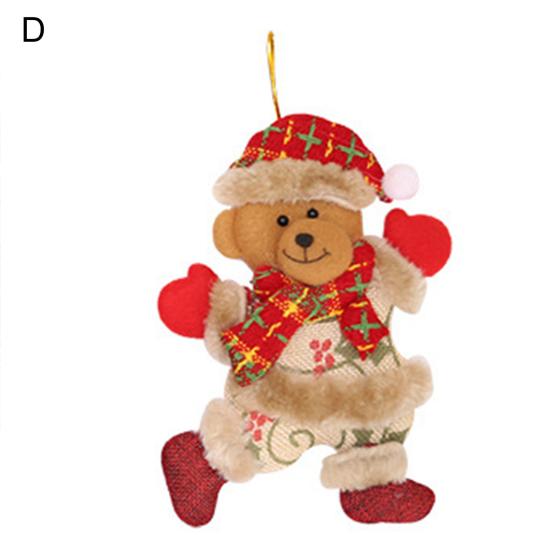 Weihnachtsbaum-Dekoration, niedlicher Bären-Ornament, Weihnachtsschmuck, leichte hängende Bären-Dekoration, Baum-Anhänger, Dekoration für Zuhause D Style