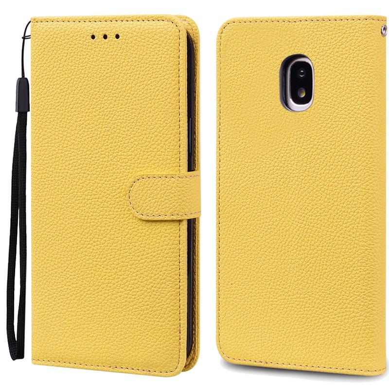 J7 2017 Hülle für Samsung Galaxy J7 2017 Hülle Silikonhülle Leder Klapp-Brieftasche für Samsung J 7 J7 2017 Hülle SM-J730F J730F Hülle Samsung J7 2017 J730 gelb