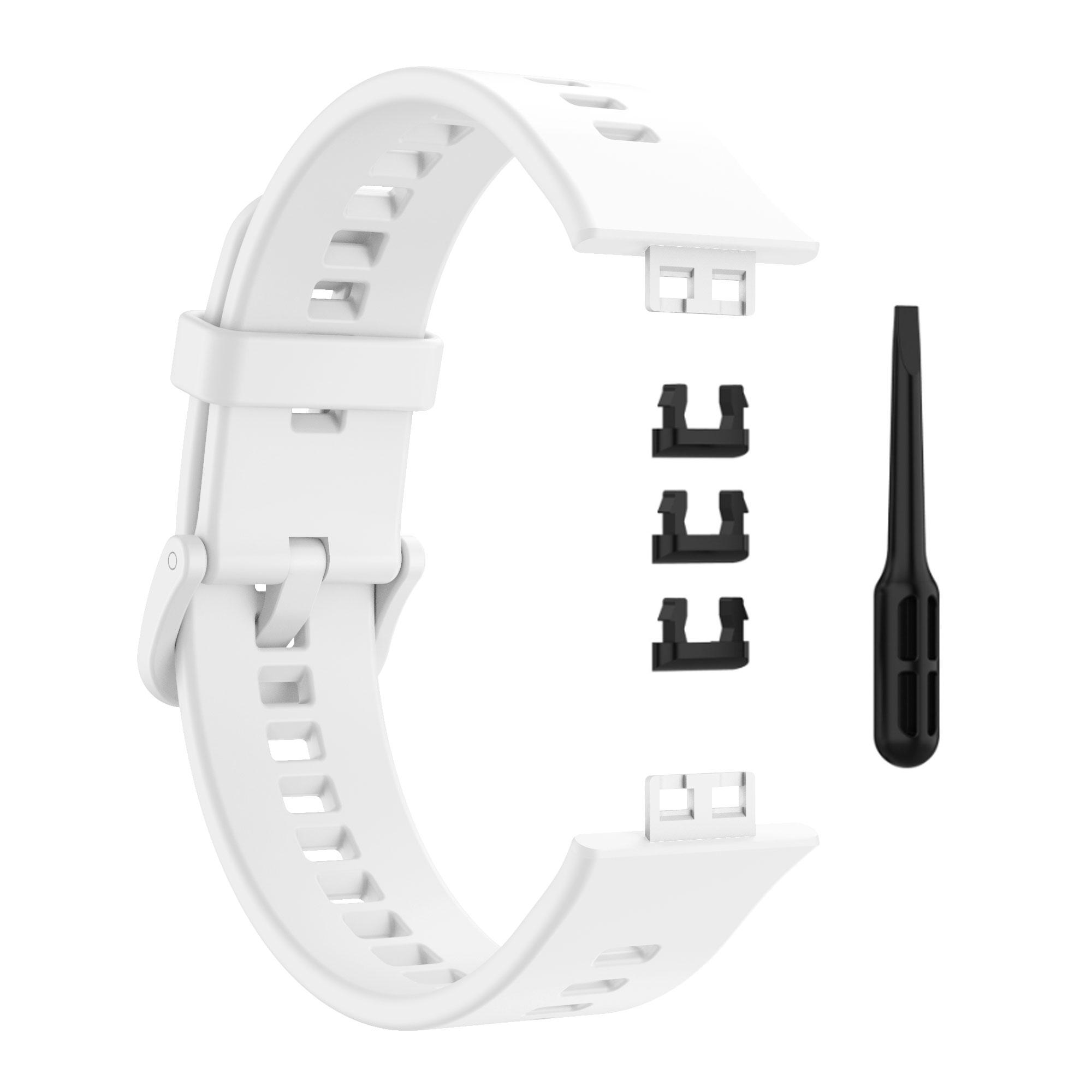 Armband für Huawei Watch Fit Armband Smart Silikon Uhrenarmband Armband Watch fit Special Edition Armband Druck Zubehör Sport only  the  strap weiß