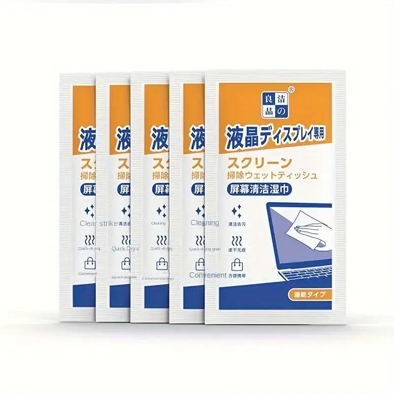 40 STK. 3-in-1-Staubabsorber-Aufkleber, Trocken- und Feuchttücher, Alkohol-Paket-Kits, Telefon-LCD-Displayschutzfolie, Kameraobjektiv-Film-Reinigungswerkzeuge 40PCS