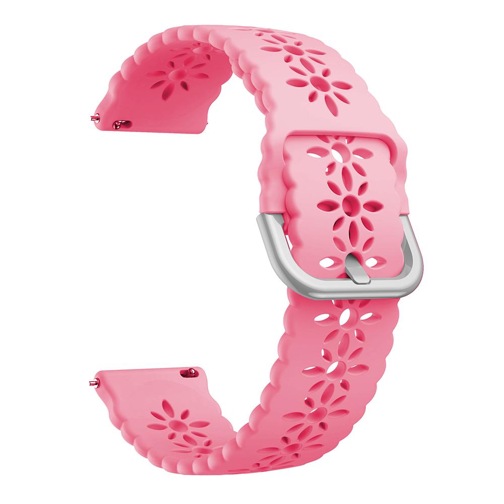 20 mm 22 mm florales Silikonarmband für Samsung Galaxy Watch 5/4/3 Active 2 Gear S2 S3 Smart Watch Band für Huawei Watch GT2 GT3 42 mm 46 mm/Amazfit GTR 20mm Universal rosa