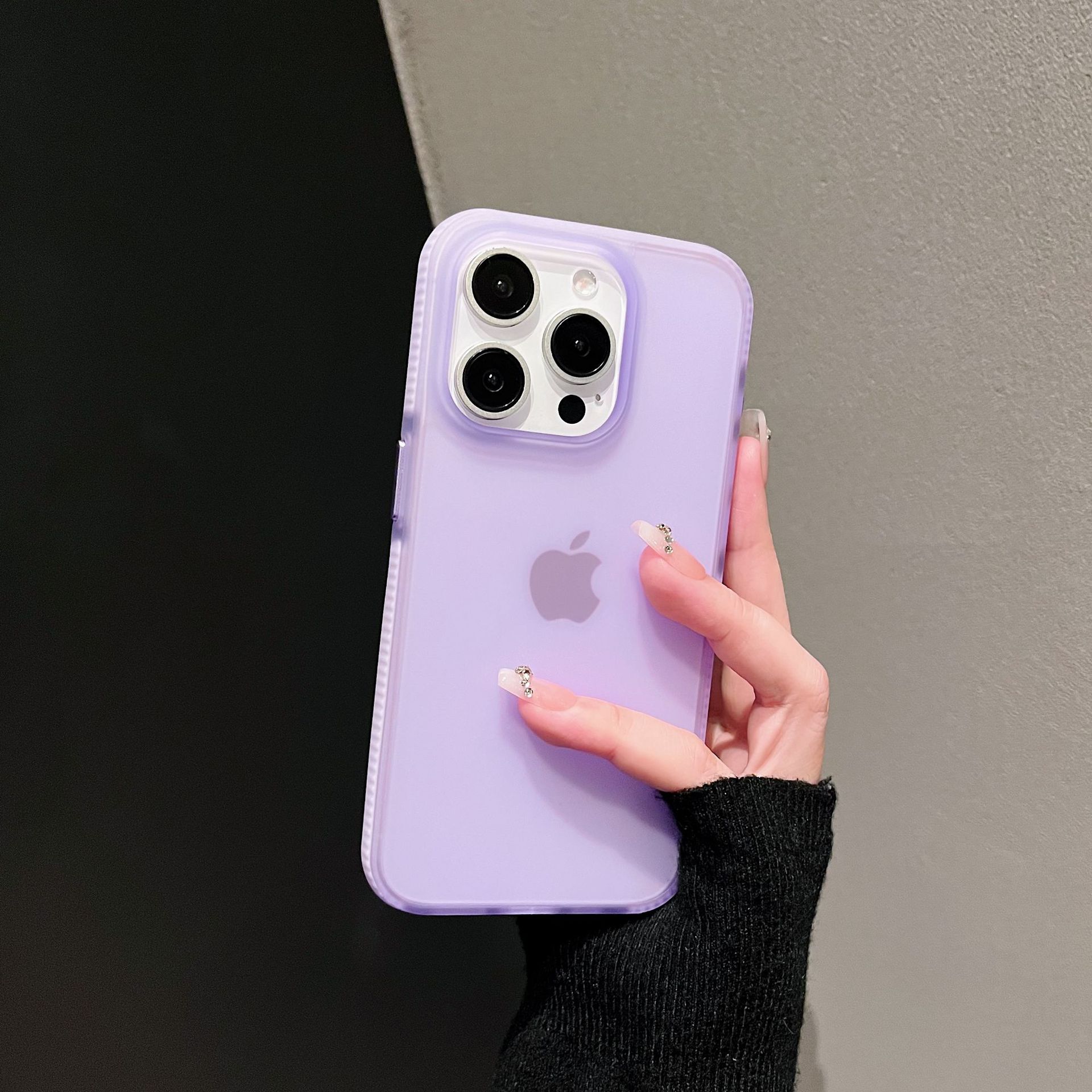 Ins Candy Color Apple 16pro Handyhülle, Mattes Hautgefühl 2.0, Matt 15ProMax12 iPhone14Plus