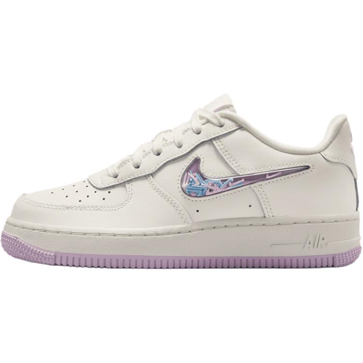 Nike Air Force 1 Bequeme Klassische Low-Top Kinder-Sneaker Kinder-Sneaker Weiß Lila IQ9795151 40