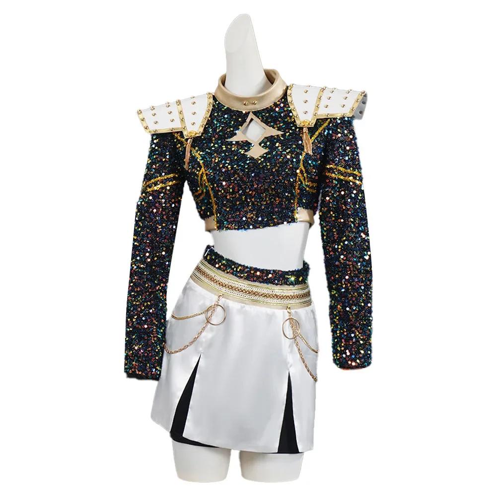 Kinder Mädchen K-pop Rumi Zoey Mira Cosplay Fantasy Kostüm Verkleidung für Kind Rollenspiel Outfits Halloween Karneval Anzug S
