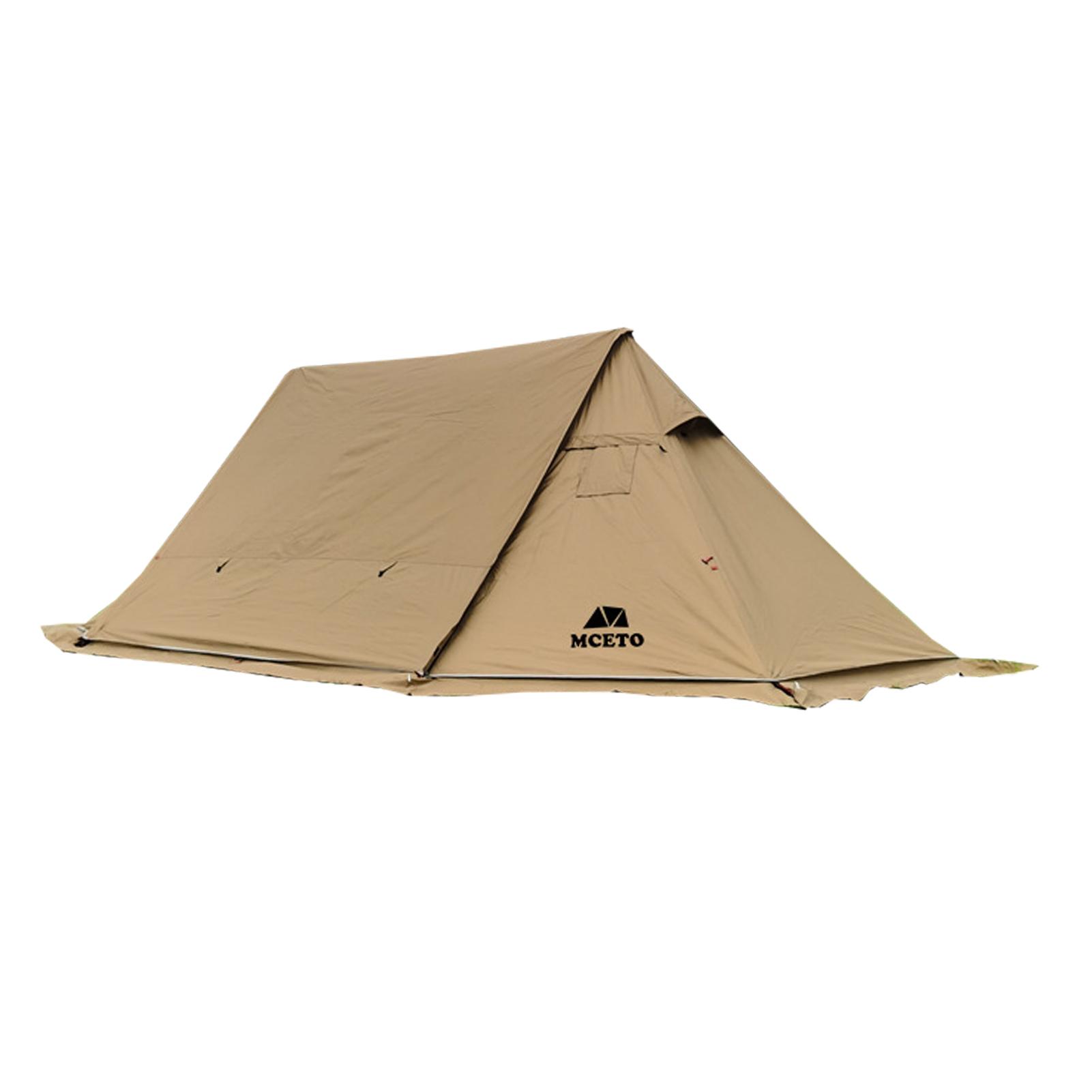 Winddichtes Outdoor-Camp-Zelt mit Herd-Jack, 4-Jahreszeiten-Zelt, Sonnenschutz für Familien, Camping, Jagd Oxford cloth braun