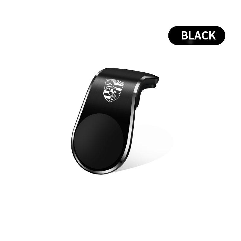 1 Stück Auto Handy Metall Magnetische Auto Handy Halter Auto Zubehör Für Porsche Boxster Cayenne Panamera Macan Cayman 911 918 996 917 991 schwarz