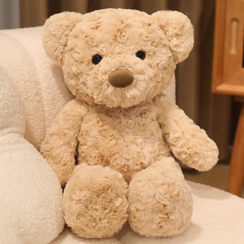 Neue 30cm Süße Lockige Teddybär Puppe Brauner Bär Plüsch Beruhigendes Spielzeug Kuscheltiere Raumdekoration Geburtstagsgeschenk für Kinder,Mädchen 30cm