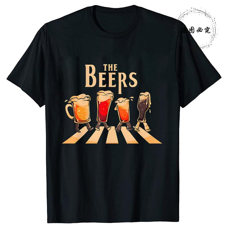 The Beers Printing Herren T-Shirts Atmungsaktive Markenoberteile Street Fashion T-Shirt Lässige Sommer T-Shirts Mode Herren T-Shirts 2XL