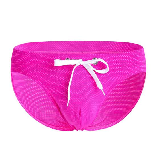 Herren Badehose Low Rise Kordelzug Design Badehose Verstellbare Taille Badeanzug S rosa