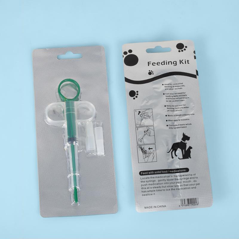 Haustier Medizin Feeder Spritze Tablette Pille Gun Piller Push Dispenser Medizin Wasser Milch Spritze Hund Katze Welpen Fütterung Kit 1 set grün