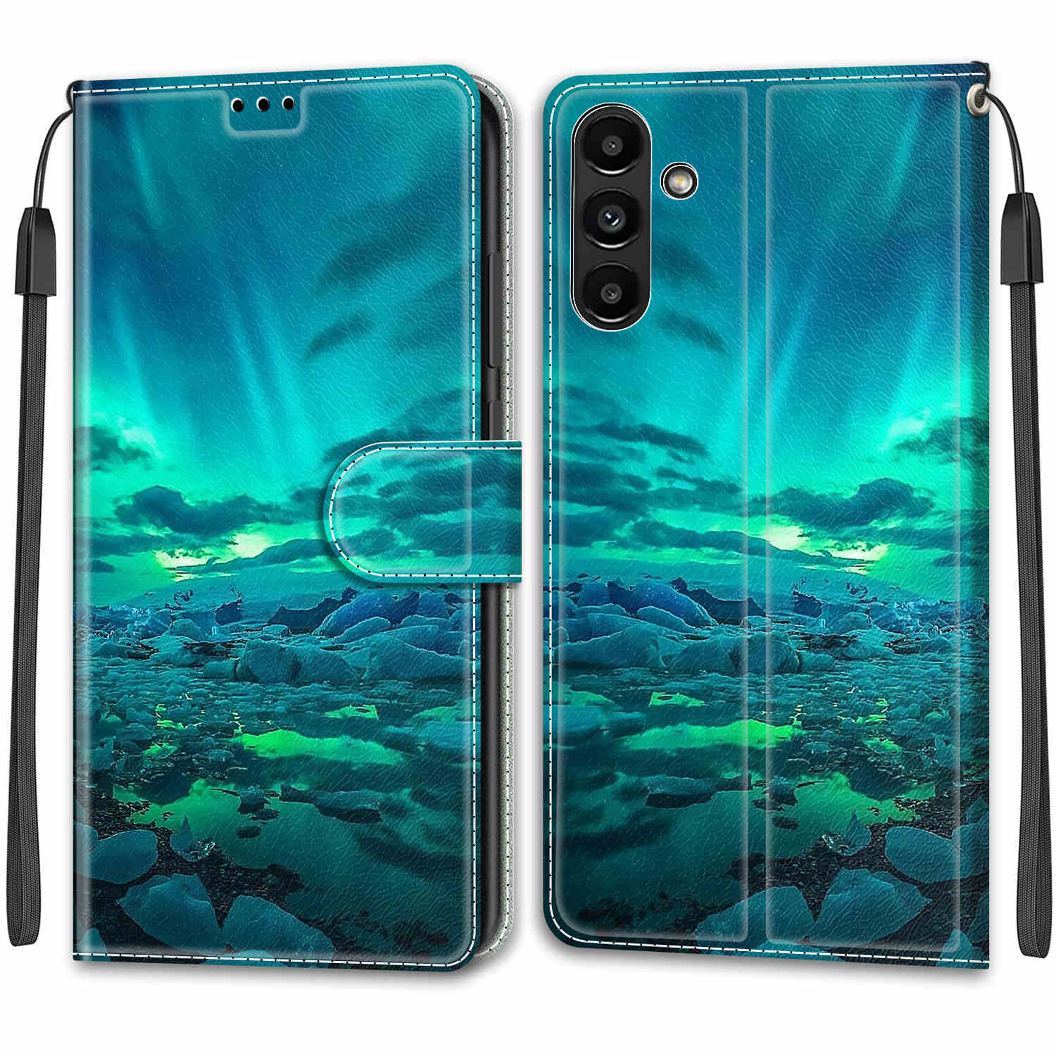 Luxuriöse, bemalte Ledertasche im Brieftaschen-Stil, Schutzhülle für Samsung Galaxy A36 A26 A16 A55 A35 A25 A24 A15 A05 A54 A14 A04S Samsung A51 A71 A40 Samsung Galaxy A41 EU