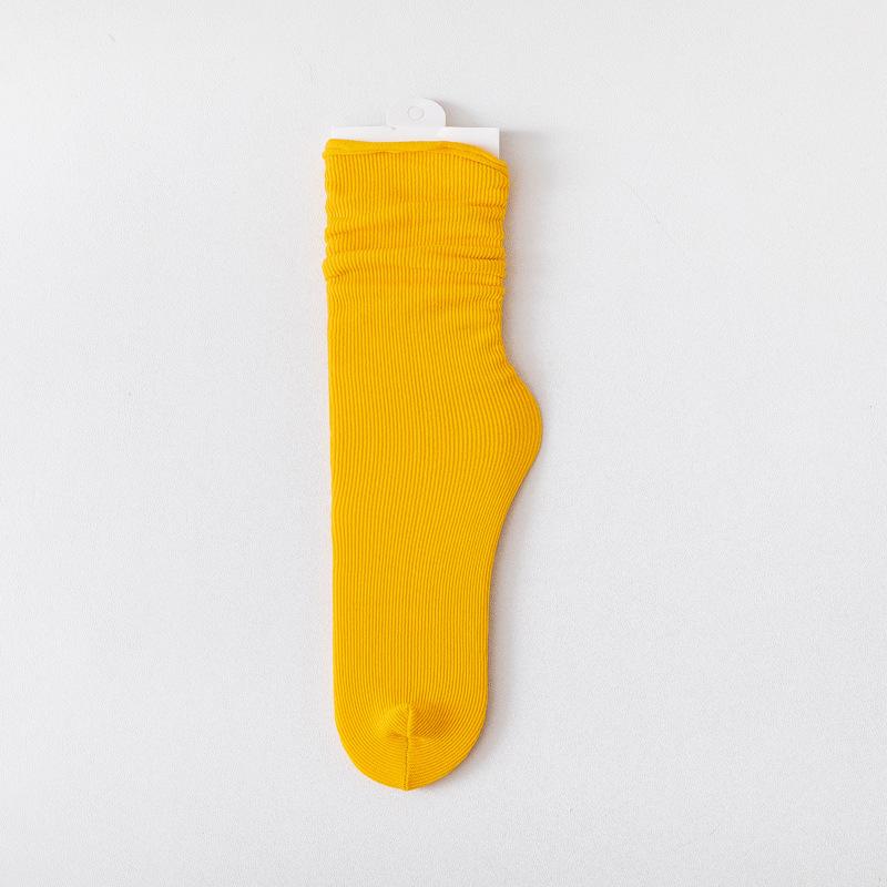 Frauen Damen Eis Seide Socken Sommer Ultra Dünne Kühle Socken Süßigkeiten Süße Atmungsaktive Socken Calcetines De Mujer Femmes Chaussettes dunkel gelb