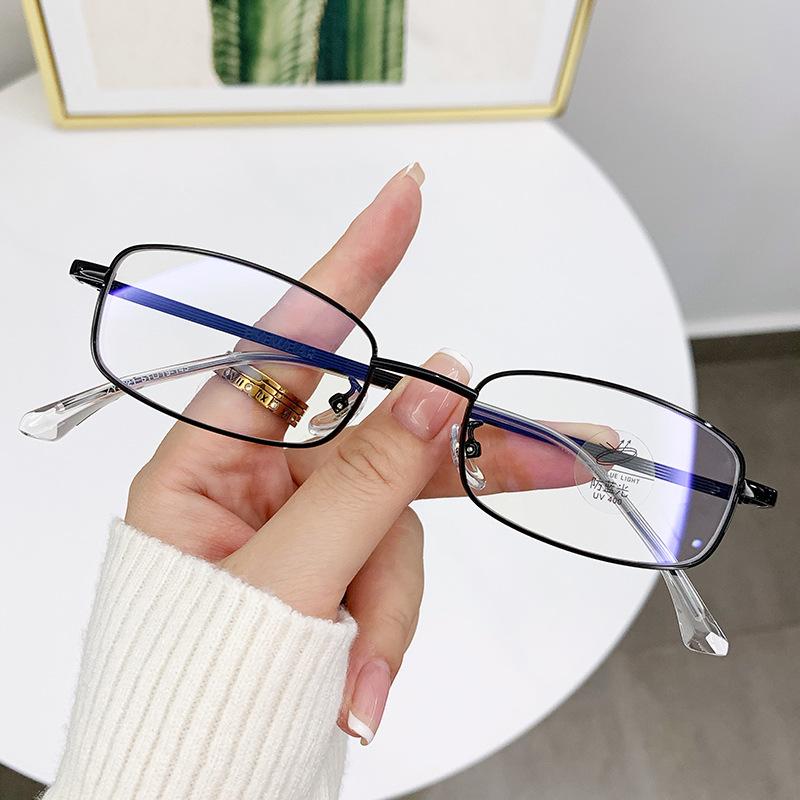 Y2K Vintage Brille Metallrahmen Halbrahmen Ohne Gläser Mädchen Schick Cosplay Party Dekoration Brille Metall Fotografie Brille beige