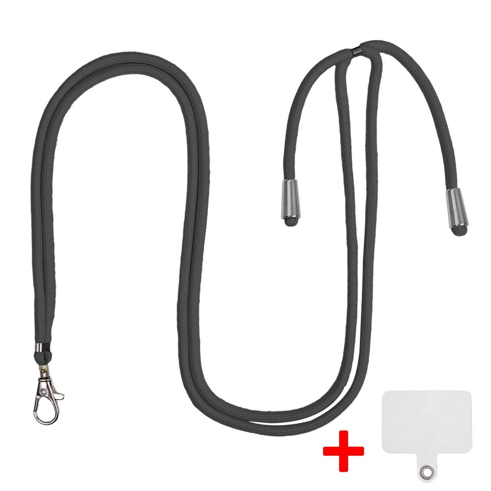 1 x verstellbares Umhängeband für Mobiltelefone, mit transparenter Lasche für die meisten Handyhüllen mit vollständiger Abdeckung.