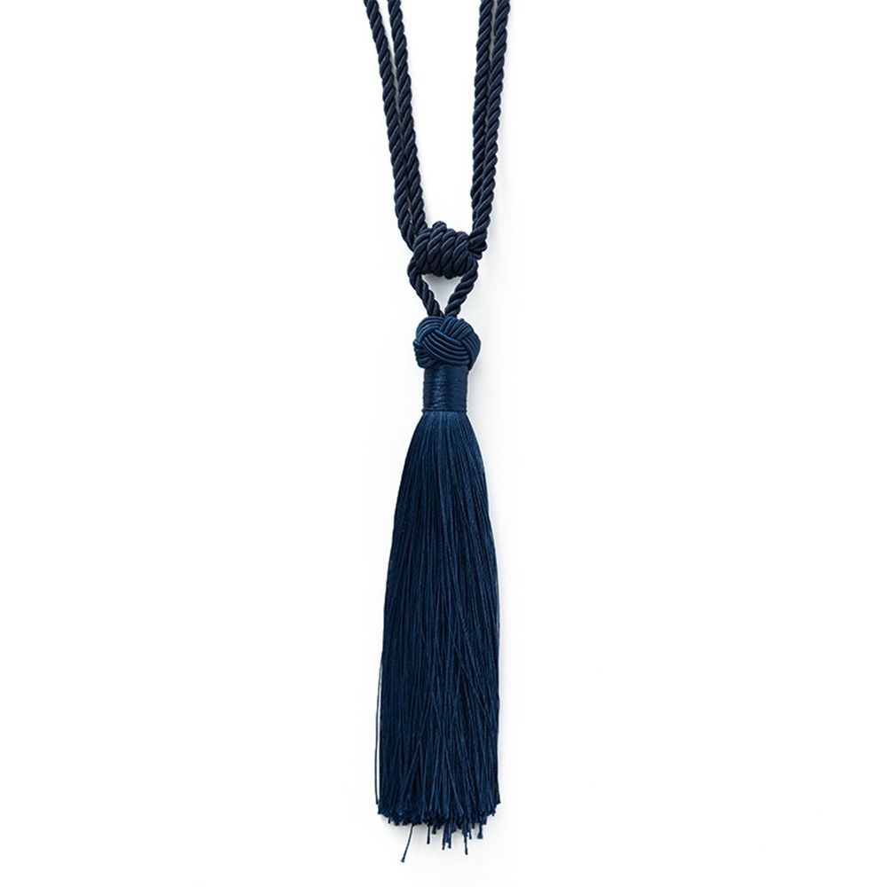 Geflochtene Quaste Vorhang Raffhalter Satin Seil Vorhang hängen Ball Strap praktische Fenster Fringe navy blau