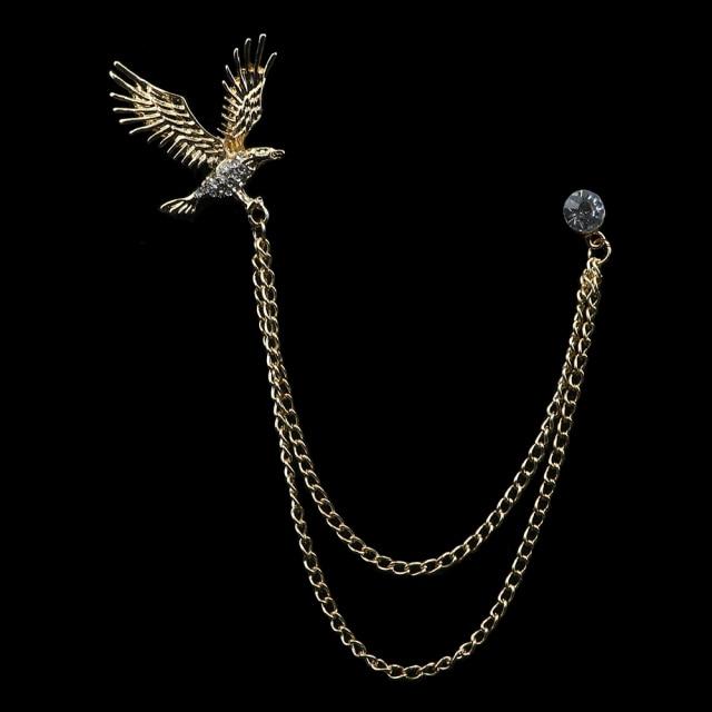 Herrenanzug Hemdkragen Quaste Brosche Adler Engel Totenkopf Anker Abzeichen Retro Pins Hochzeitskleid Party Halsschmuck Accessoires Nr. 28 -57