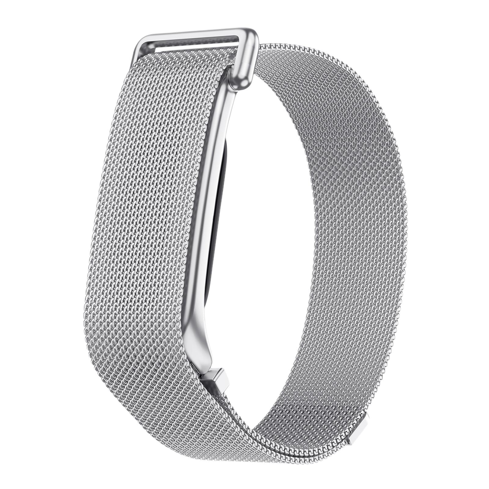 Für Google Fitbit Air Klettverschluss Armband Atmungsaktiv Schnellverschluss Armbänder Uhrenschlaufen Armband für Fitnessstudio Fitness silber