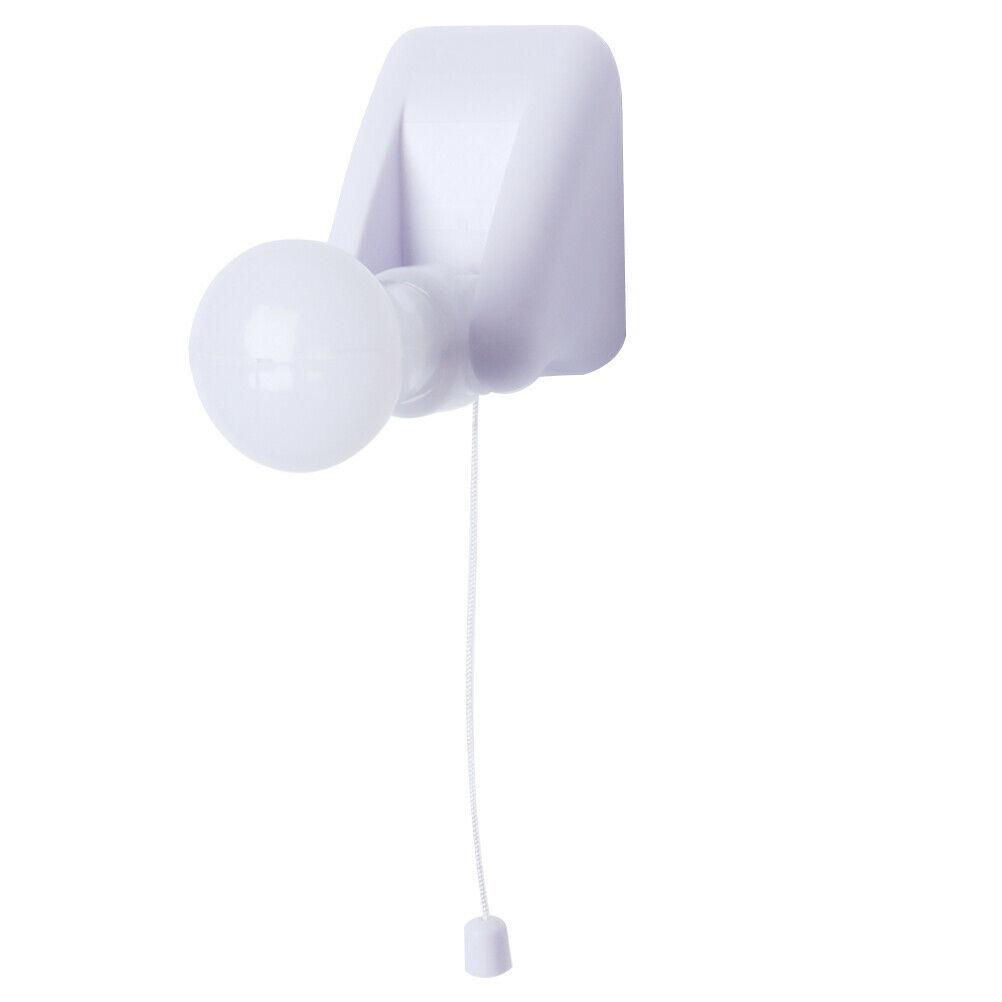 LED-Zugschnur-Wand-Nachtlichter, Schrank, Schrank, Tischlampe, selbstklebende Glühbirne für Zuhause, Toilette, Schlafzimmer, Beleuchtung weiß