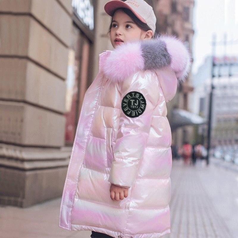 Winter Daunenjacke aus Baumwolle für Mädchen, wasserdicht, mit Kapuze, Mantel für Kinder, Oberbekleidung, Kleidung für Teenager, 4–14 Jahre, Kleidung für Kinder, Parka, Schneeanzug 160 rosa