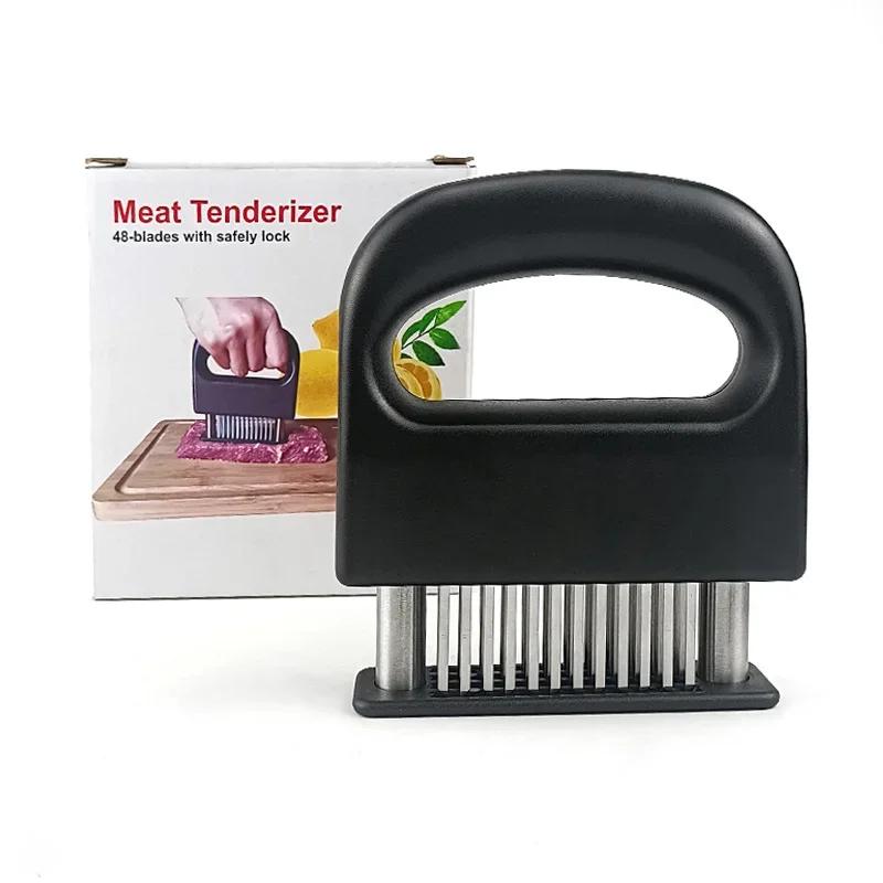 Fleischzartmacher Stahl Nadeln Fleischzartmacher Steak Weichmacher Hammer Klopfer Küchenhelfer Kochwerkzeuge black